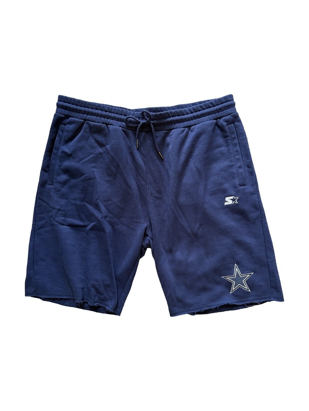 Starter Dallas Cowboys Football Navy Blue Drawstring Fleece Shorts Size 2XL